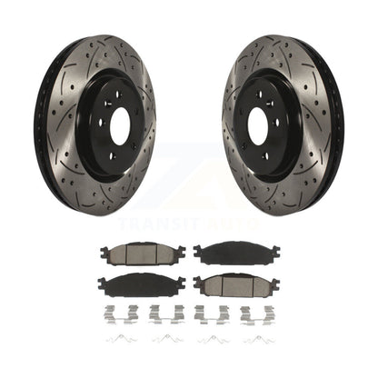 Kit de plaquettes en céramique pour Rotor de frein à fente avant percée, pour Ford Explorer Flex Taurus MK