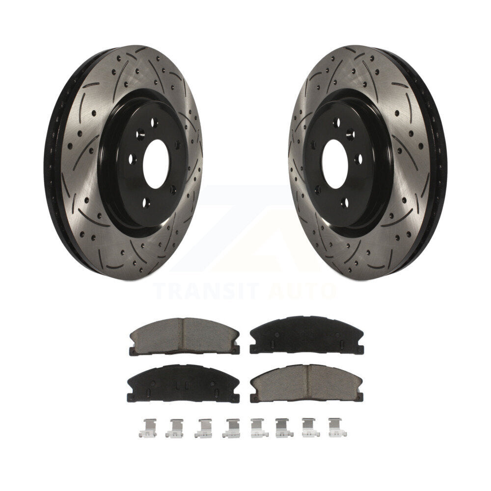 Kit de plaquettes en céramique pour Rotor de frein à disque, fente avant percée, pour Ford Explorer Spor 2013