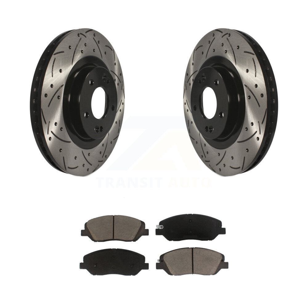 Kit de plaquettes en céramique pour Rotor de frein à disque, fente de forage à revêtement avant, pour Hyundai Santa Fe X