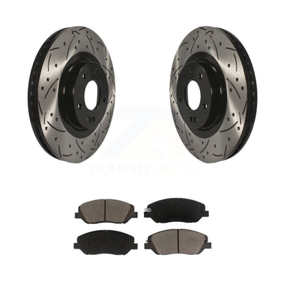 Kit de plaquettes en céramique pour Rotor de frein à disque, fente de forage à revêtement avant, pour Hyundai Santa Fe X