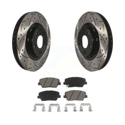 Kit de plaquettes en céramique pour Rotor de frein à disque, fente de perçage avant, pour Hyundai Santa Fe Sport Ki