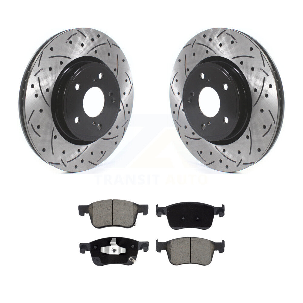 Kit de plaquettes en céramique pour Rotor de frein à disque, fente avant percée, pour Honda Civic Accord Acur