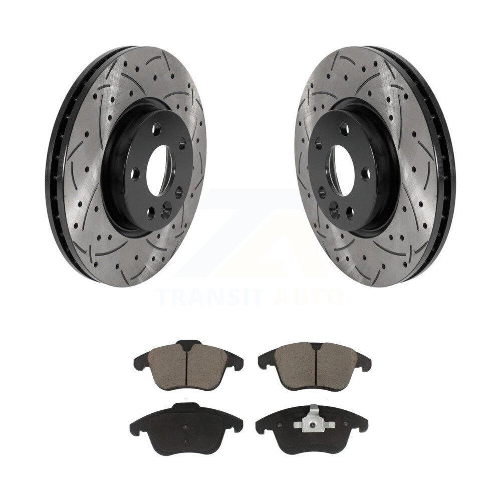 Kit de plaquettes en céramique pour Rotor de frein à fente avant percée, pour Volvo Land Rover Range Evoqu