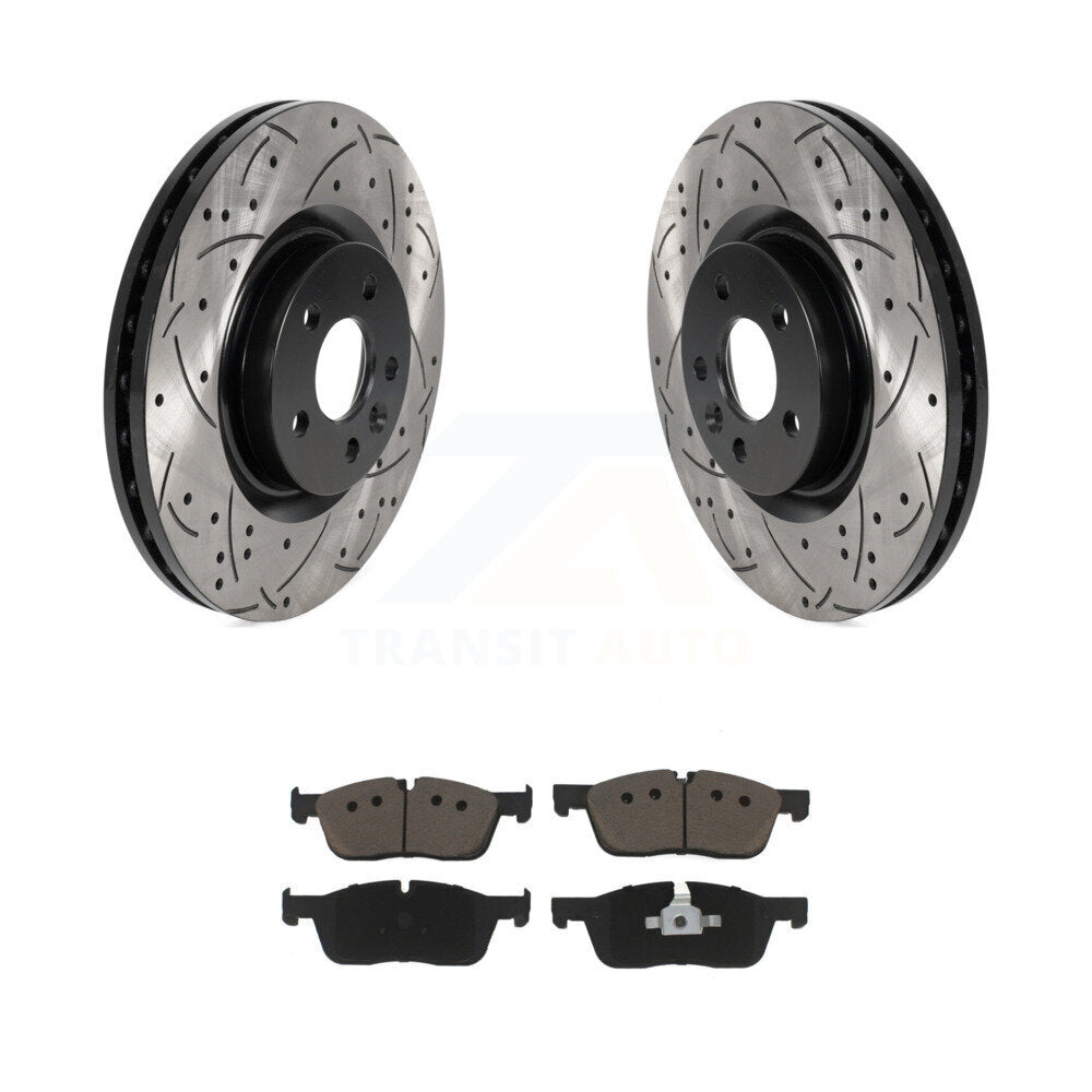 Kit de plaquettes en céramique pour Rotor de frein à disque, fente de perçage avant, pour Land Rover Discovery Spor