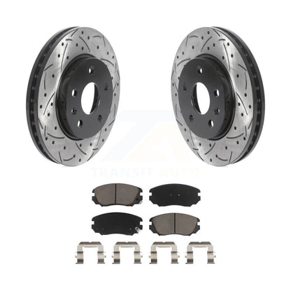 Kit de plaquettes de frein en céramique, Rotors de frein à fente avant percés pour Chevrolet Malibu Buick Rega