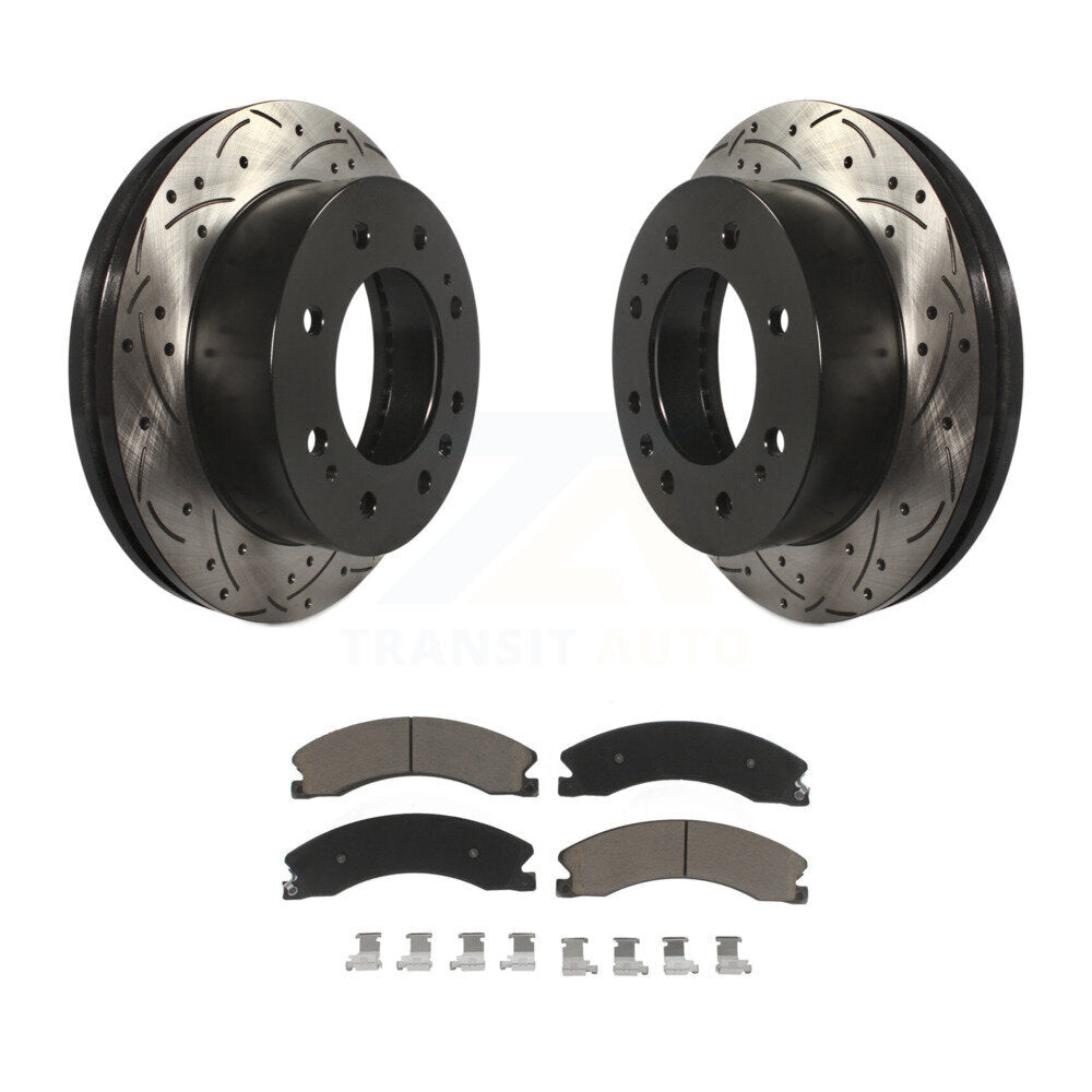 Kit de plaquettes de frein en céramique, Rotors de frein à fente avant percés pour GMC Chevrolet Sierra 2500 H