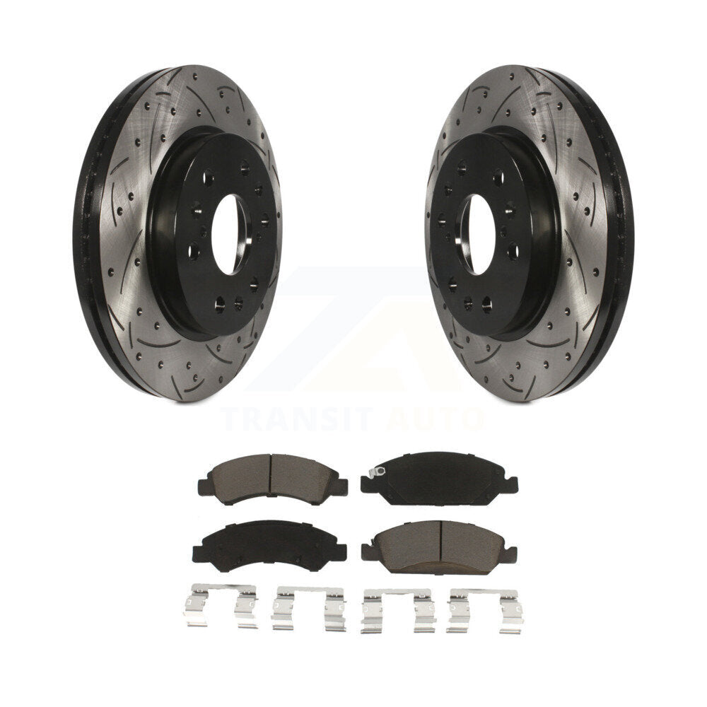 Kit de plaquettes en céramique pour Rotor de frein, fente de perçage avant, pour GMC Sierra 1500 Chevrolet Taho
