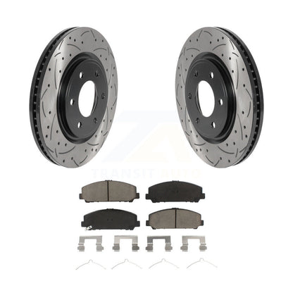 Kit de plaquettes de frein en céramique, Rotors de frein à fente avant percés pour Nissan TITAN INFINITI Armad