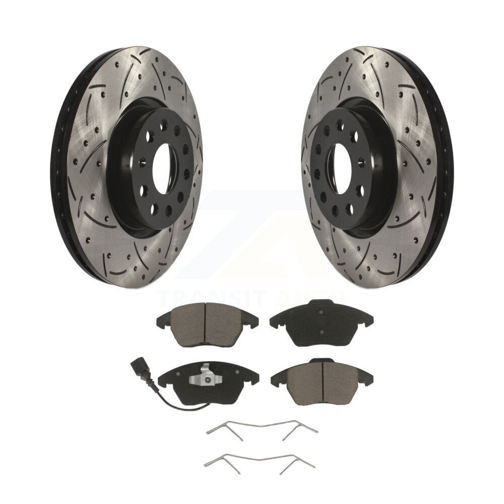 Kit de plaquettes en céramique pour Rotors de frein à fente avant, pour Volkswagen Jetta Beetle Rabbi