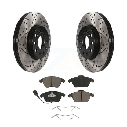 Kit de plaquettes en céramique pour Rotor de frein, fente de perçage avant, pour Volkswagen Jetta Golf Beetle A