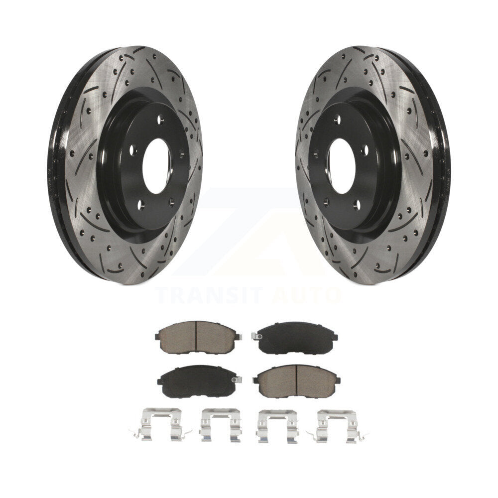 Kit de plaquettes en céramique pour Rotors de frein à disque, fente de forage à revêtement avant, pour Nissan Sentra Juk