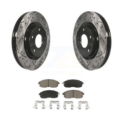 Kit de plaquettes en céramique pour Rotors de frein à disque, fente de forage à revêtement avant, pour Nissan Sentra Juk
