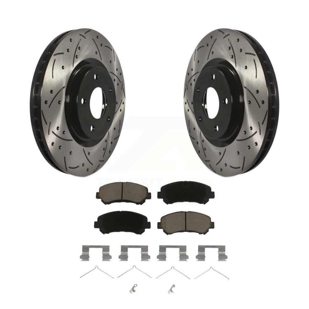 Kit de plaquettes en céramique pour Rotors de frein à disque, fente de forage à revêtement avant, pour Nissan Sentra Juk