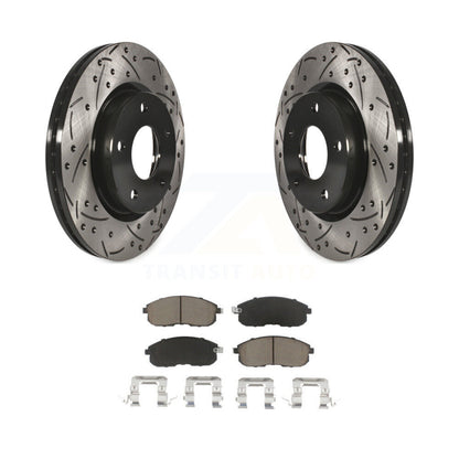 Kit de protection en céramique de rotors de frein à disque fendus percés avant enduits pour Nissan Sentr