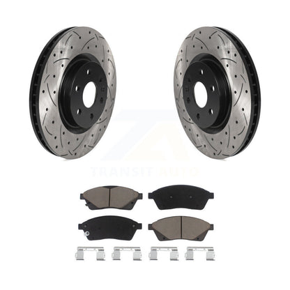 Kit de Rotor de frein à disque et de plaquettes en céramique, fente avant percée, pour Cadillac SRX Saab 9-4