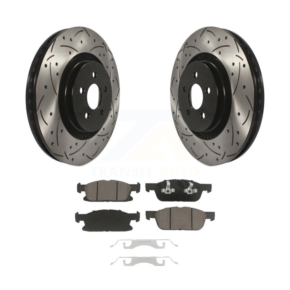 Kit de plaquettes en céramique pour Rotors de frein à fente avant, pour Ford Edge Lincoln Nautilus MK