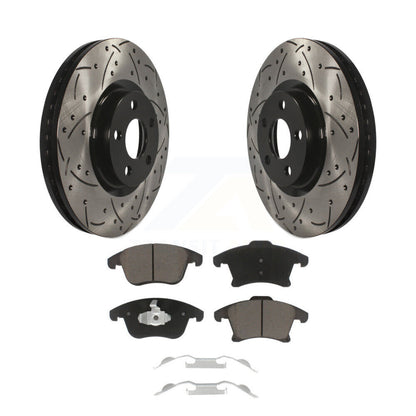 Kit de plaquettes de frein en céramique, rotors de frein à fente avant percés, pour Ford Police Responder Hybri