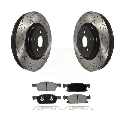 Kit de plaquettes de frein en céramique, Rotors de frein à disque à fente avant percée pour Ford Fusion Lincoln MK