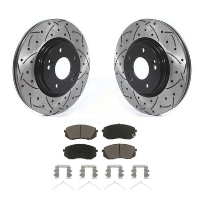 Kit de plaquettes en céramique pour Rotor de frein, fente de perçage avant, pour Hyundai Sonata Kona Electric E