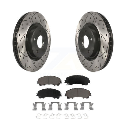 Kit de plaquettes en céramique pour Rotor de frein à disque, fente de perçage pour manteau avant, pour INFINITI Q50 QX50 Q6