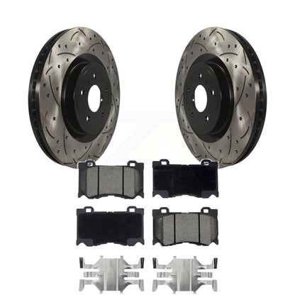 Kit de plaquettes en céramique pour rotors de frein à fente avant, pour INFINITI Q50 G37 Nissan 370Z