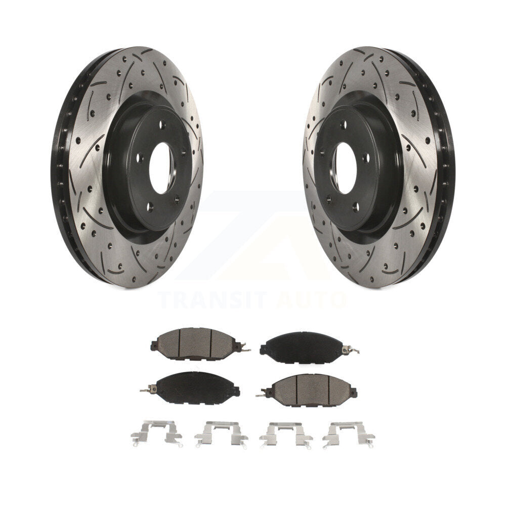 Kit de plaquettes en céramique pour Rotor de frein à fente avant percée, pour Nissan Murano Pathfinder QX6