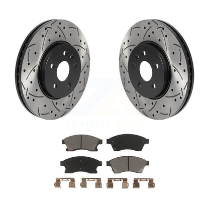 Kit de plaquettes de frein en céramique, Rotors de frein à fente avant percés pour Chevrolet Sonic R 2013 – 2014