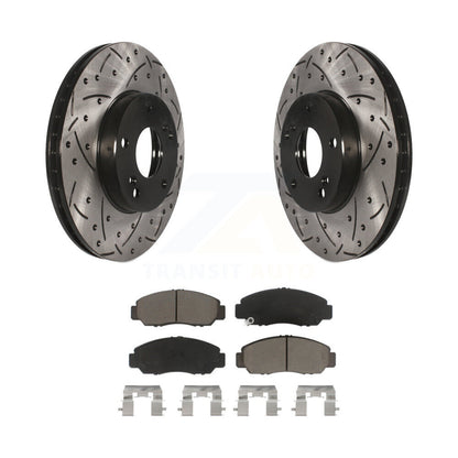 Kit de plaquettes de frein en céramique, Rotors de frein à fente avant percés pour Honda Civic Accord Acura CS