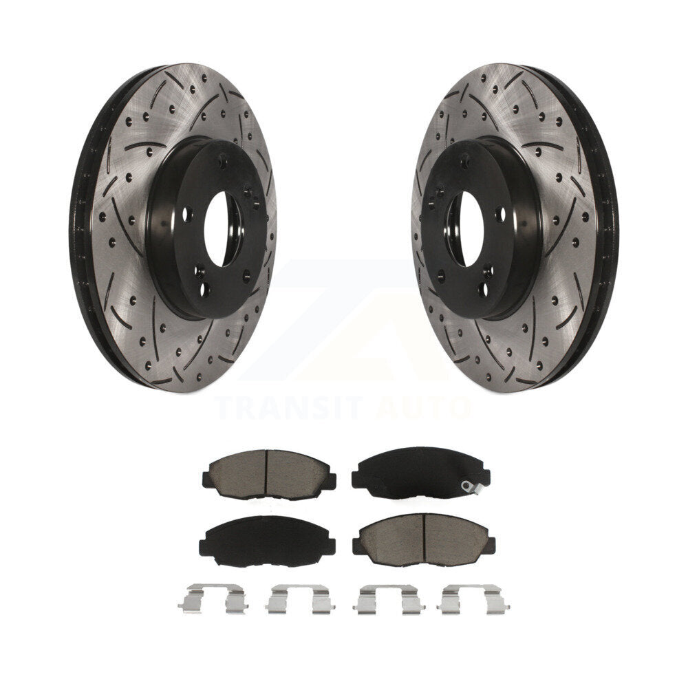 Kit de plaquettes en céramique pour Rotor de frein à disque, fente de forage à revêtement avant, pour Honda Civic G 2011