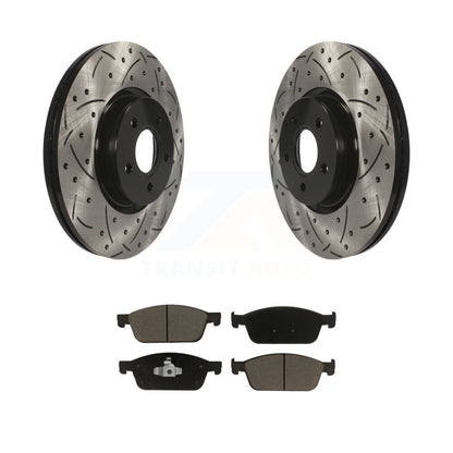 Kit de plaquettes en céramique pour Rotor de frein, fente de perçage avant, pour Ford Escape Transit Connect MK