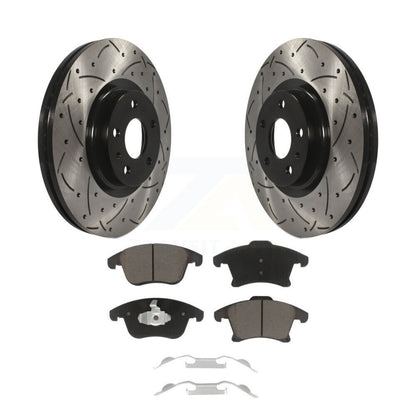 Kit de plaquettes de frein en céramique, Rotors de frein à disque à fente avant percée pour Ford Fusion Lincoln MK