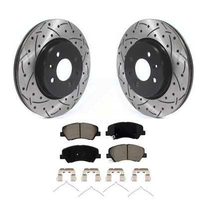 Kit de Rotor de frein à disque et de plaquettes en céramique, fente avant percée, pour Kia Rio Hyundai Accen