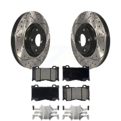 Kit de plaquettes en céramique pour Rotor de frein, fente de perçage avant, pour INFINITI G37 avec frein Brembo