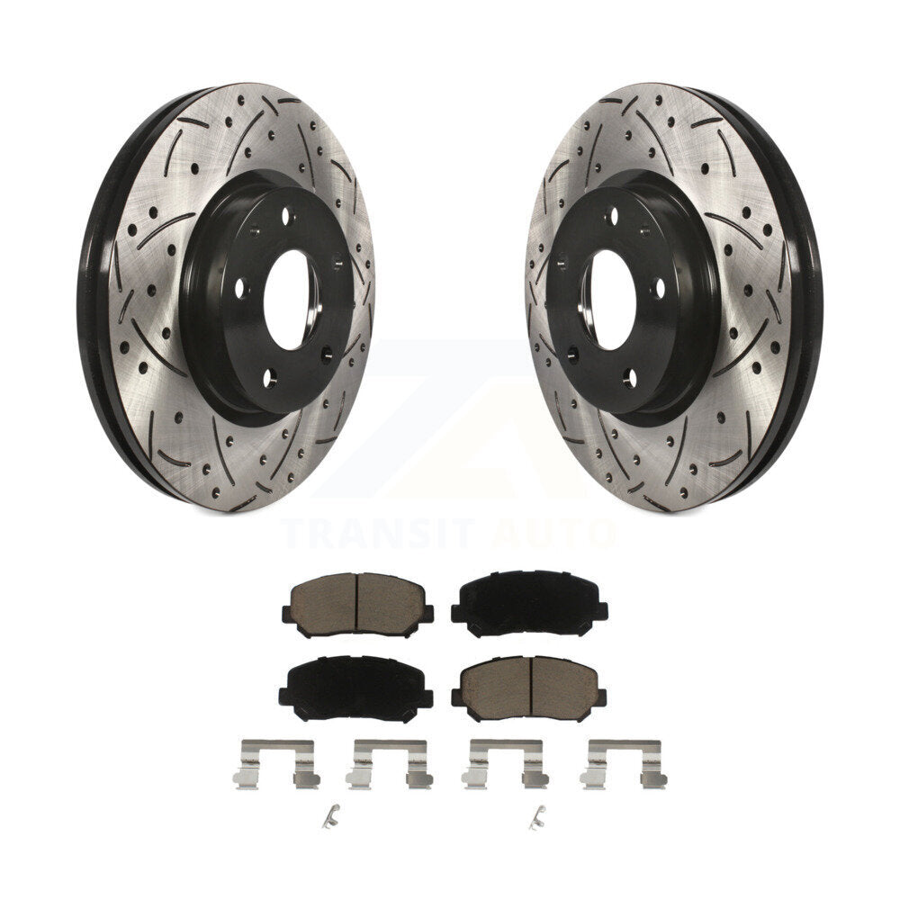 Kit de plaquettes en céramique pour rotors de frein à disque, fente de perçage pour manteau avant, pour Mazda CX-2013 – 2015