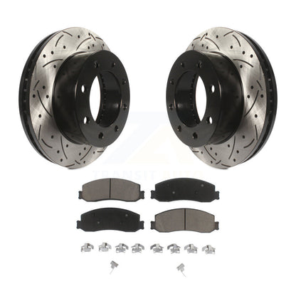 Kit de plaquettes en céramique pour Rotor de frein, fente de perçage avant, pour Ford F-250 Super Duty F-350 4W