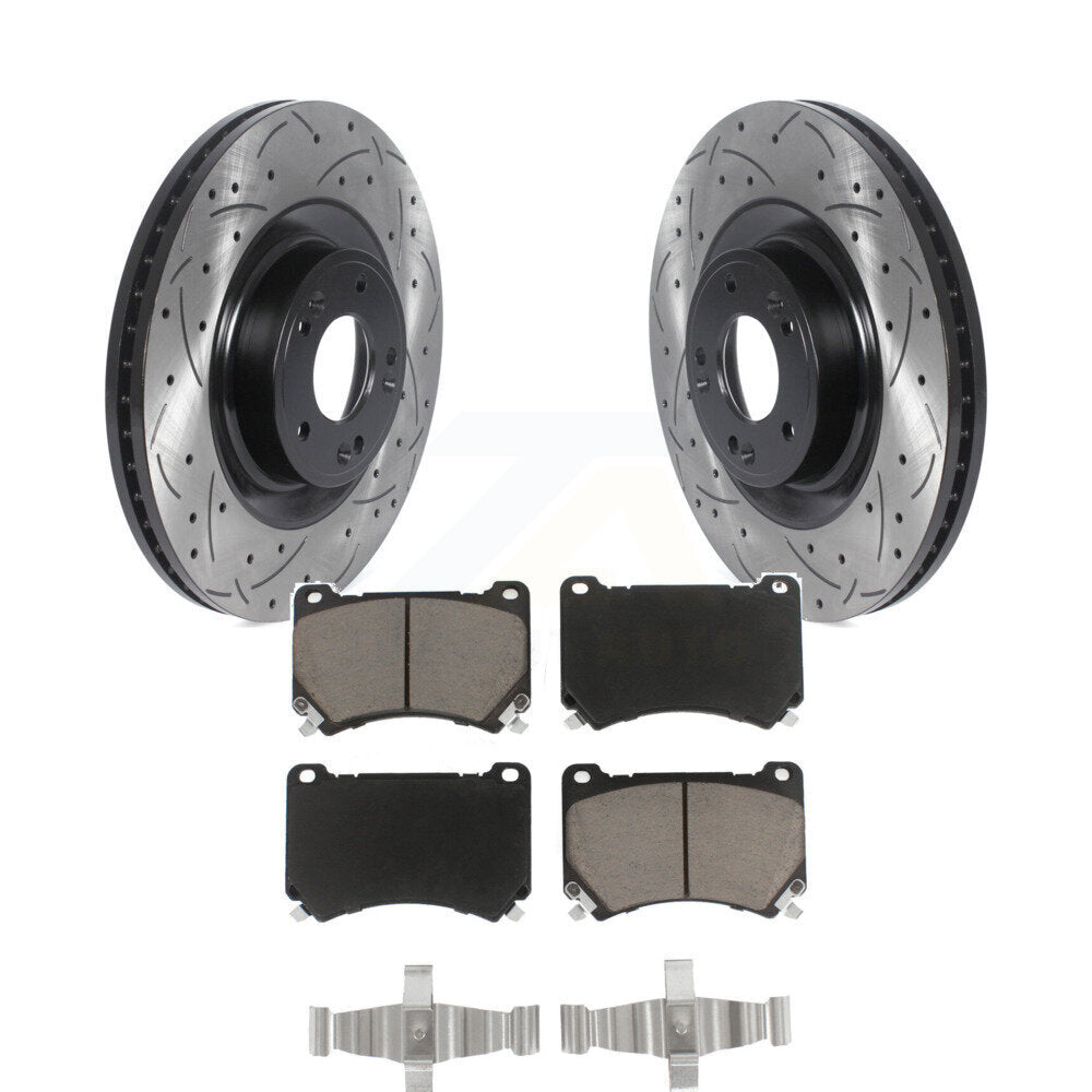 Kit de plaquettes en céramique pour Rotor de frein à disque, fente de perçage pour manteau avant, pour Hyundai Genesis Equu