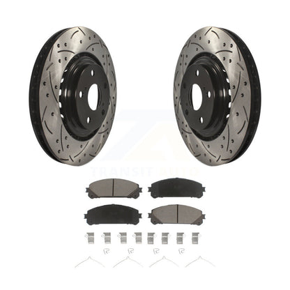 Kit de plaquettes en céramique pour Rotors de frein à fente de forage avant, pour Toyota Highlander Sienna Lexu