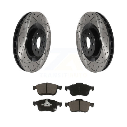 Kit de plaquettes en céramique pour Rotor de frein à disque, fente de forage à revêtement avant, pour Fiat 500 2014 – 2020
