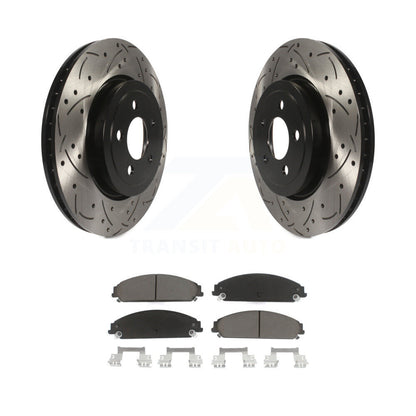 Kit de plaquettes en céramique pour Rotor de frein à disque, fente de perçage avant, pour Dodge Chrysler 300 Charge