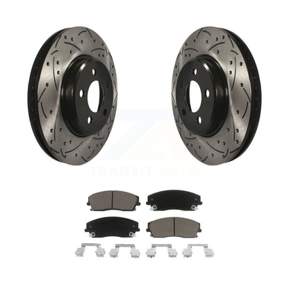 Kit de plaquettes en céramique pour Rotor de frein à disque, fente de perçage avant, pour Dodge Chrysler 300 Charge