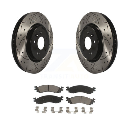 Kit de plaquettes en céramique pour rotors de frein à disque, fente de perçage avant, pour Ford Taurus SH 2010 – 2012