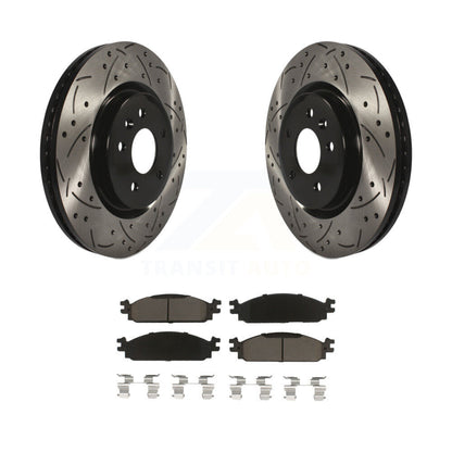Kit de plaquettes en céramique pour Rotor de frein à disque, fente de perçage pour manteau avant, pour Lincoln MK 2009 – 2010
