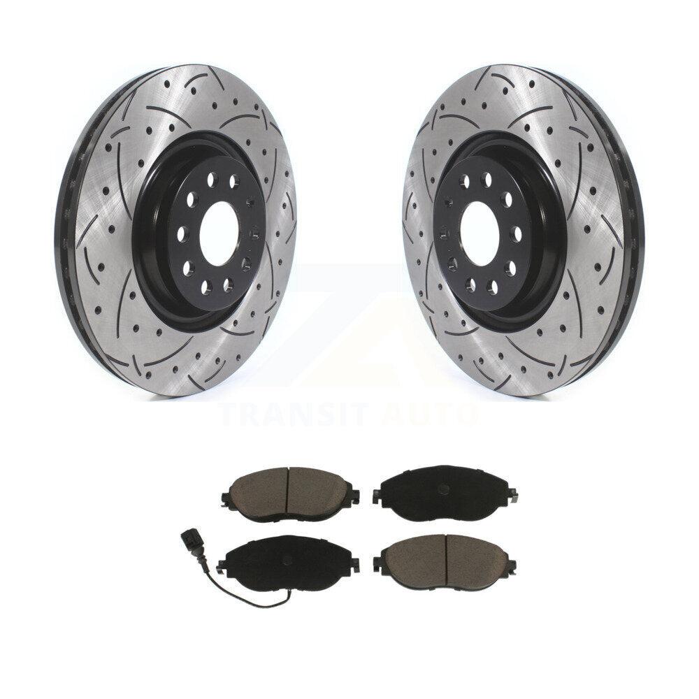 Kit de plaquettes en céramique pour Rotor de frein, fente de perçage avant, pour Volkswagen Tiguan Jetta Audi Q