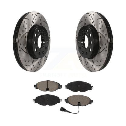 Kit de plaquettes en céramique pour Rotor de frein, fente de perçage avant, pour Volkswagen Jetta Golf Taos Aud