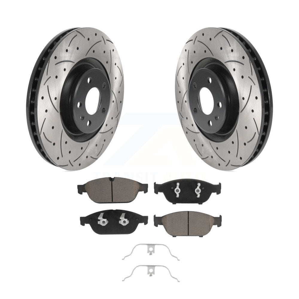 Kit de plaquettes en céramique pour Rotors de frein à disque, fente de perçage à revêtement avant, pour Audi A6 Quattro A
