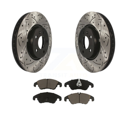 Kit de plaquettes de frein en céramique, Rotor de frein à fente avant percé, pour Audi A4 Quattro Q5 A5 allroa