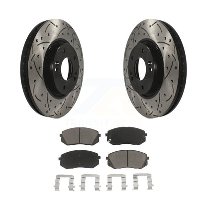 Kit de plaquettes en céramique pour Rotors de frein à fente de forage avant, pour Hyundai Tucson Kia Sportage E