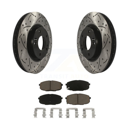 Kit de plaquettes en céramique pour Rotor de frein à disque, fente de perçage pour manteau avant, pour Kia Forte koup Forte