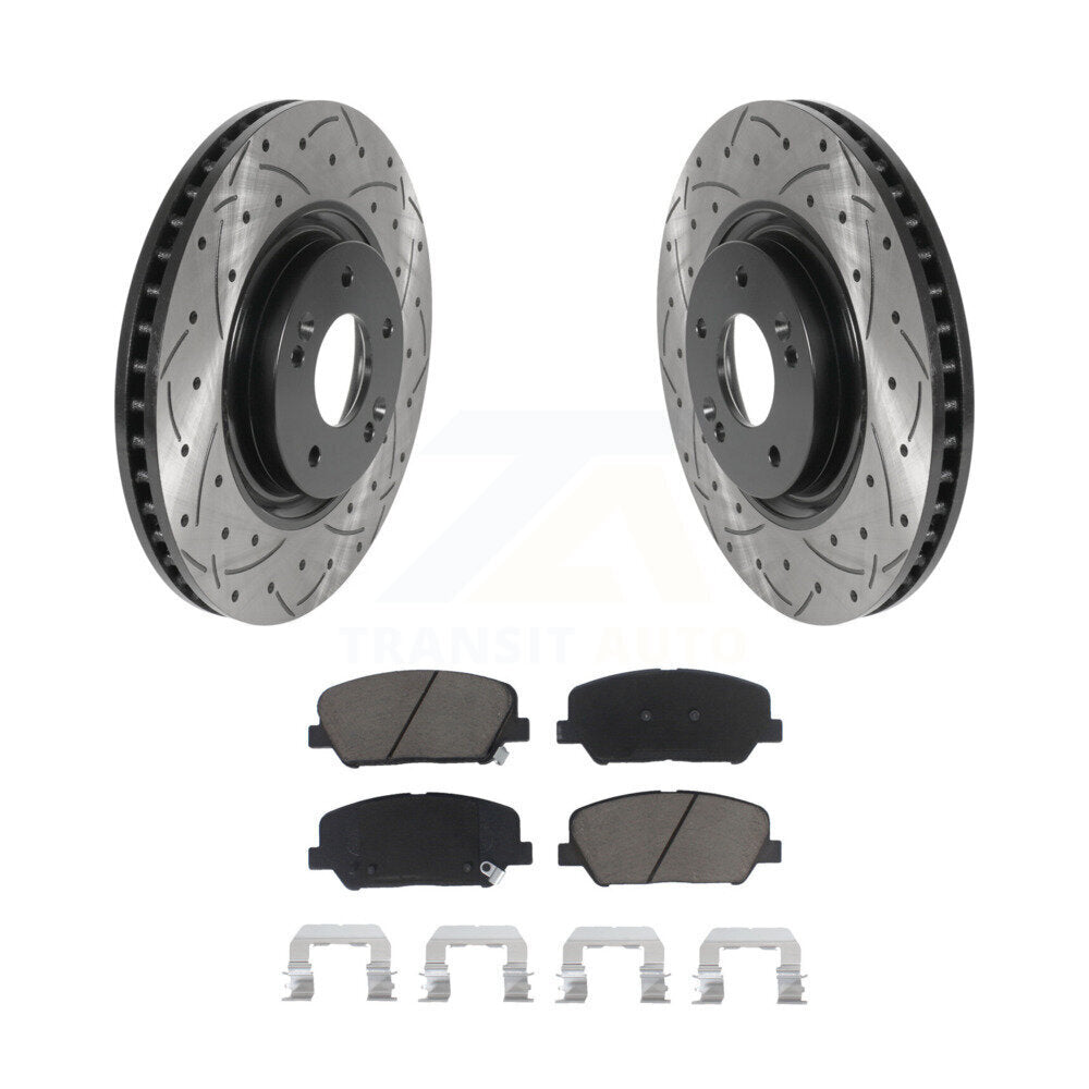 Kit de plaquettes en céramique pour rotors de frein à disque, fente de perçage avant, pour Kia Optima 2011 2.0 – 2015