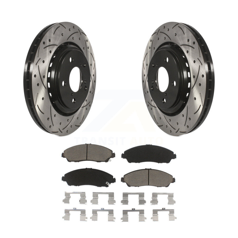 Kit de plaquettes en céramique pour Rotor de frein, fente de perçage avant, pour Honda Pilot Ridgeline Acura MD